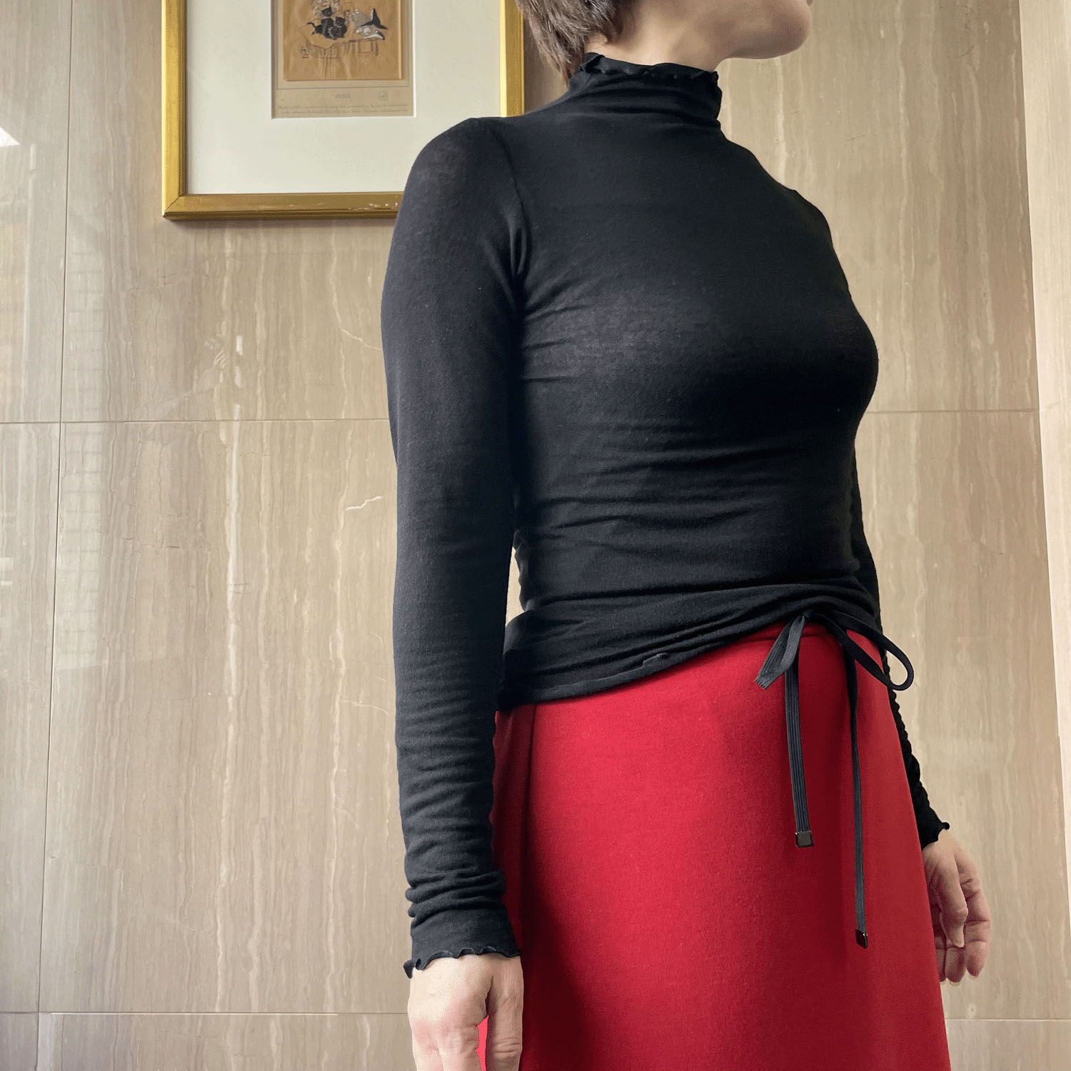 一珠 NOUQUE シアーカットソーボトルネックプルオーバー - 画像1