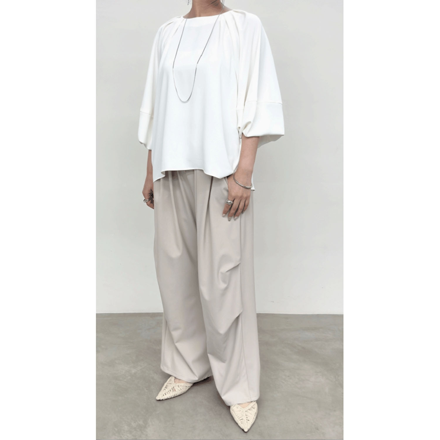 【Insta Live】NUS タックデザインボリュームブラウス - 画像7