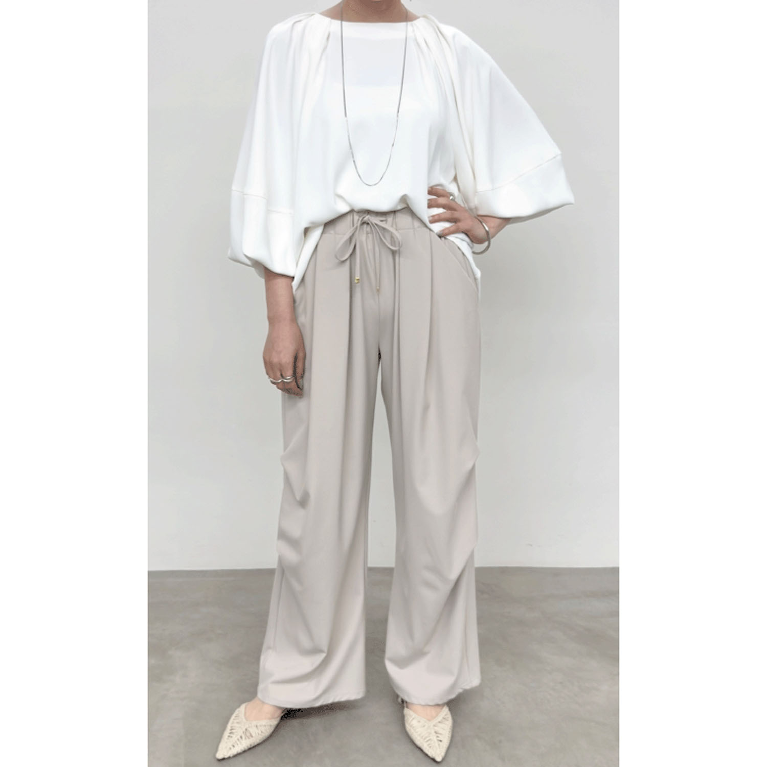 【Insta Live】NUS タックデザインボリュームブラウス - 画像9