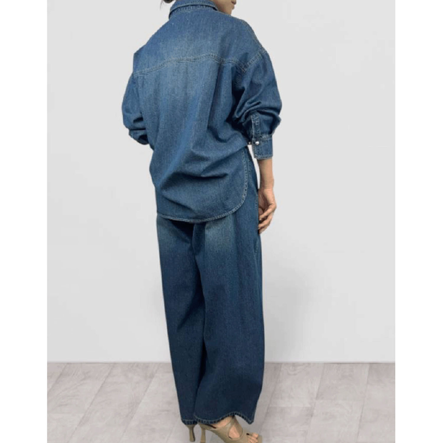 QTUME デニムパール釦シャツ - 画像15