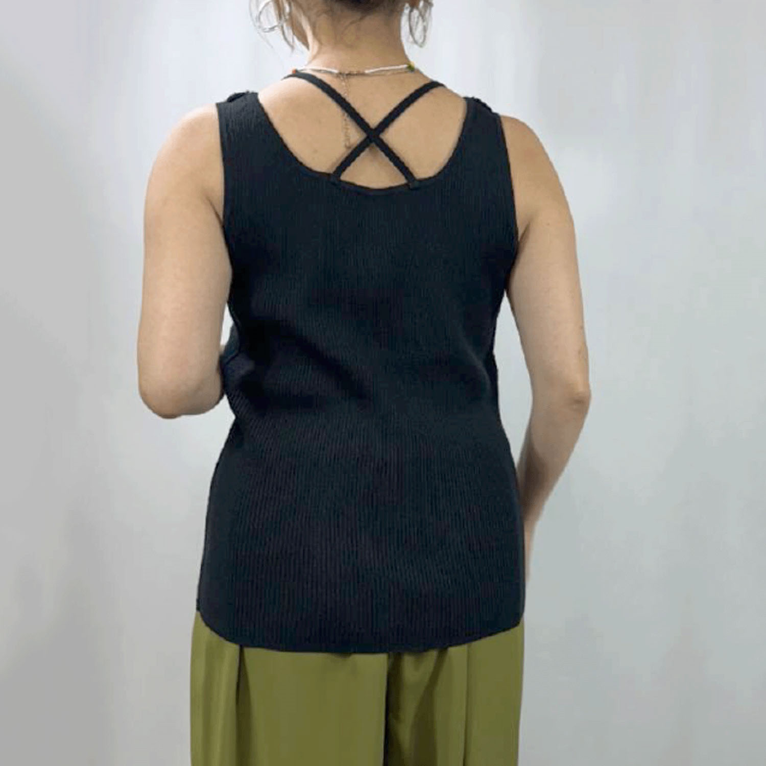 QTUME バイカラータンクニットインナートップス - 画像10