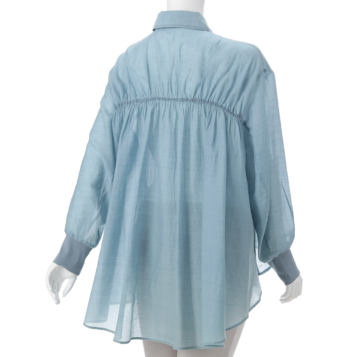 NUS シアーバックギャザーフレアシャツ - 画像16