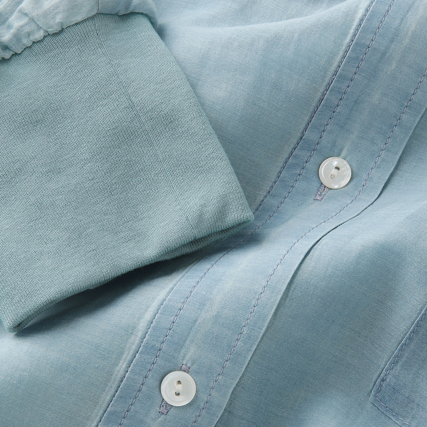 NUS シアーバックギャザーフレアシャツ - 画像17