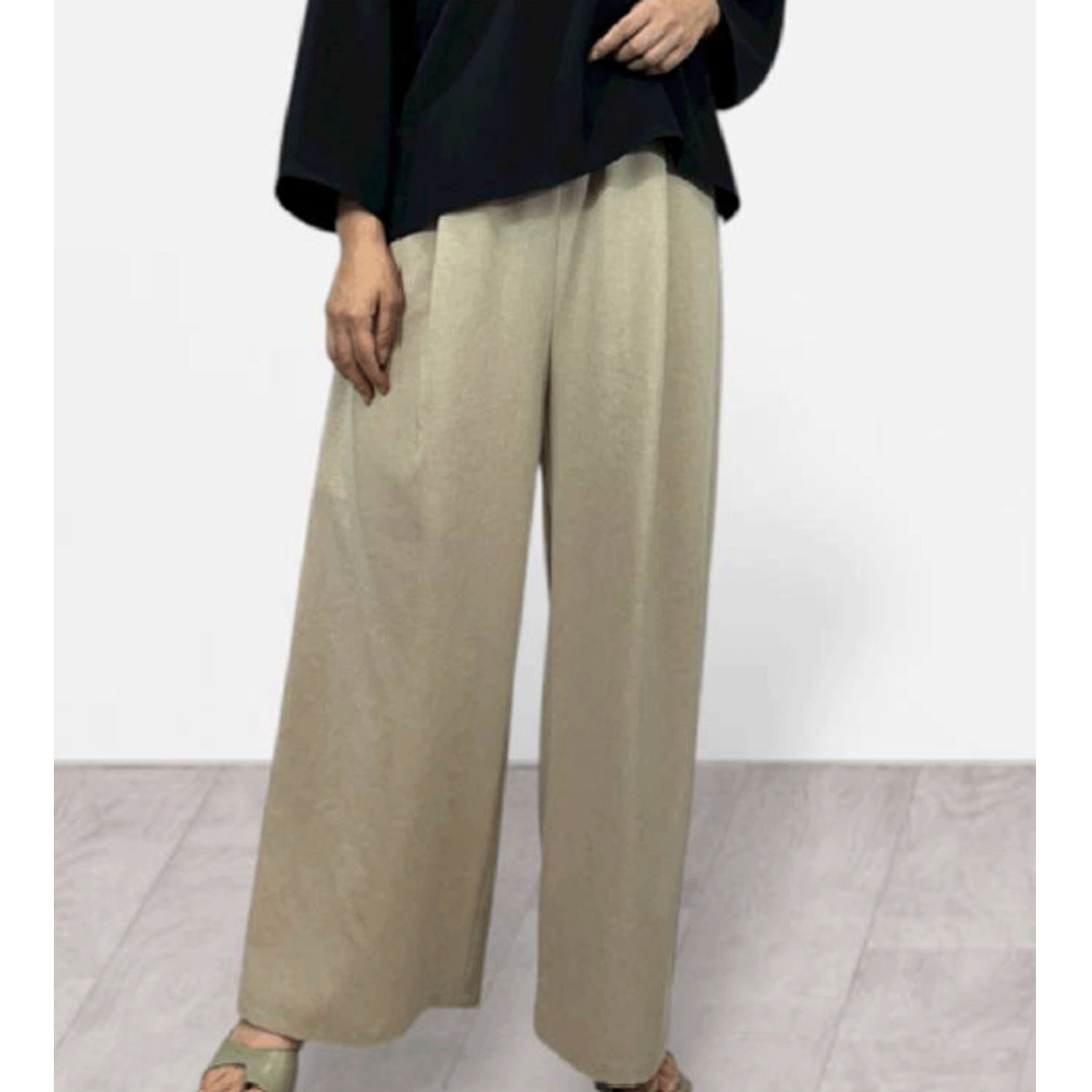 QTUME タックイージーワイドパンツ