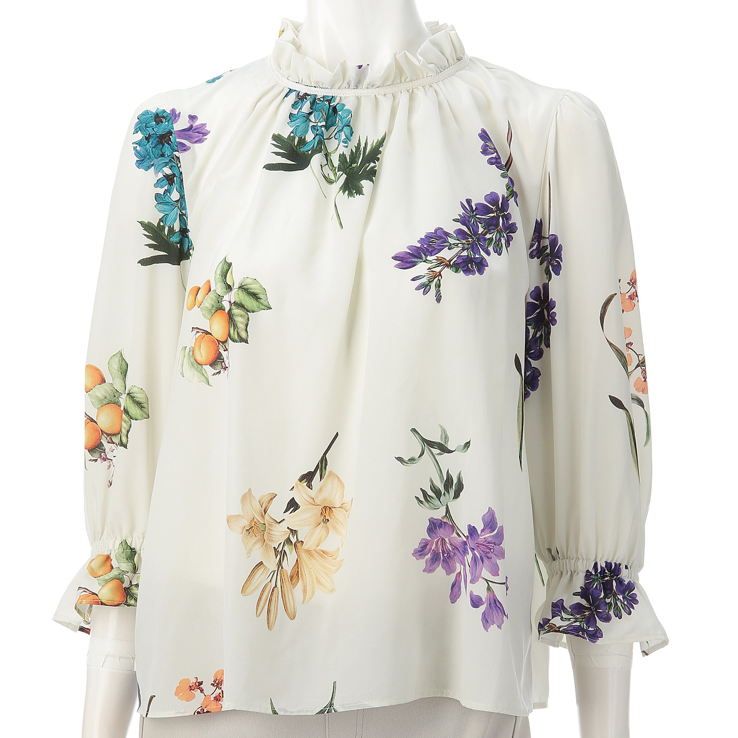 一珠 KOKIA フラワープリントブラウス