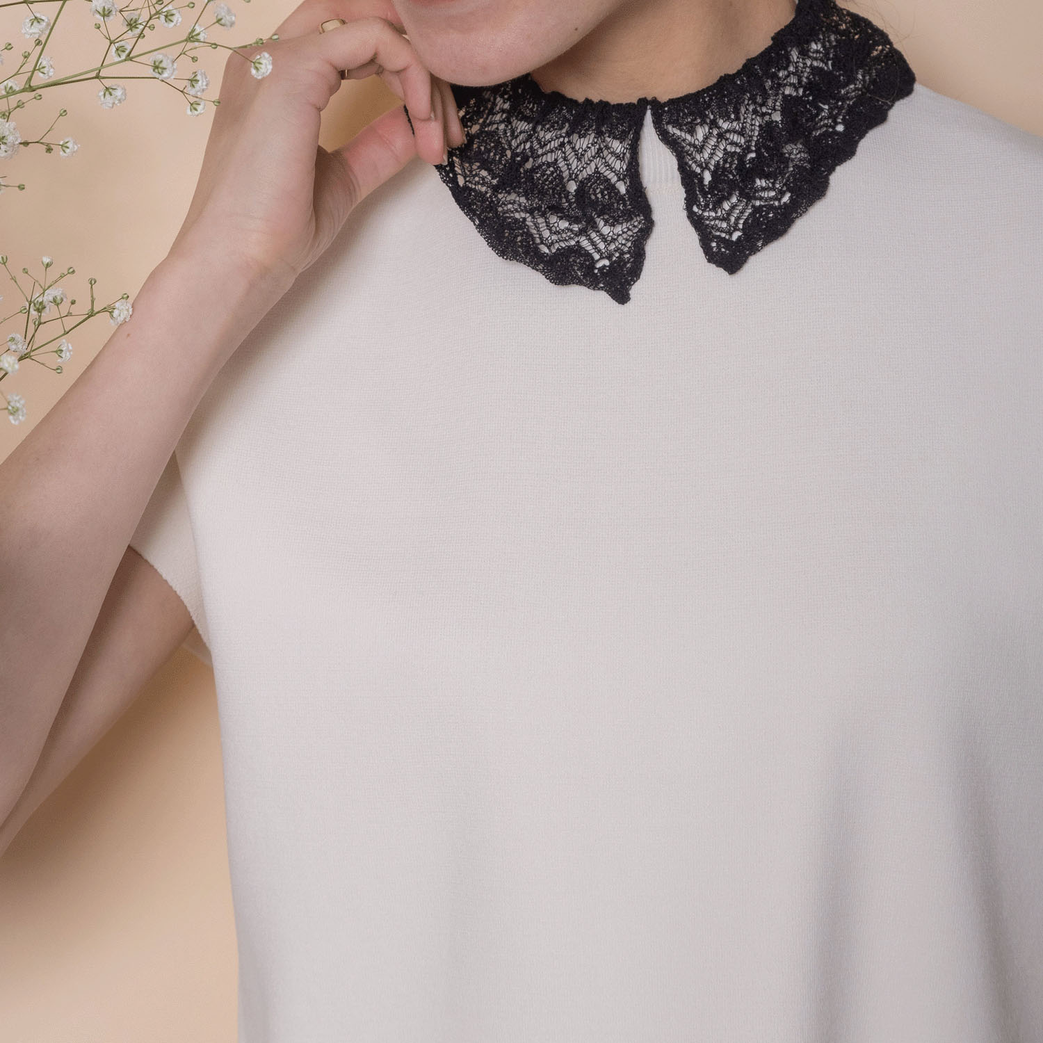 グラン山貴 レース衿ニット - 画像5