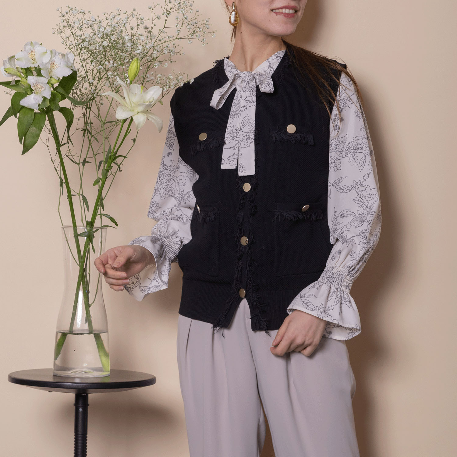 グラン山貴 ニットジレ - 画像2