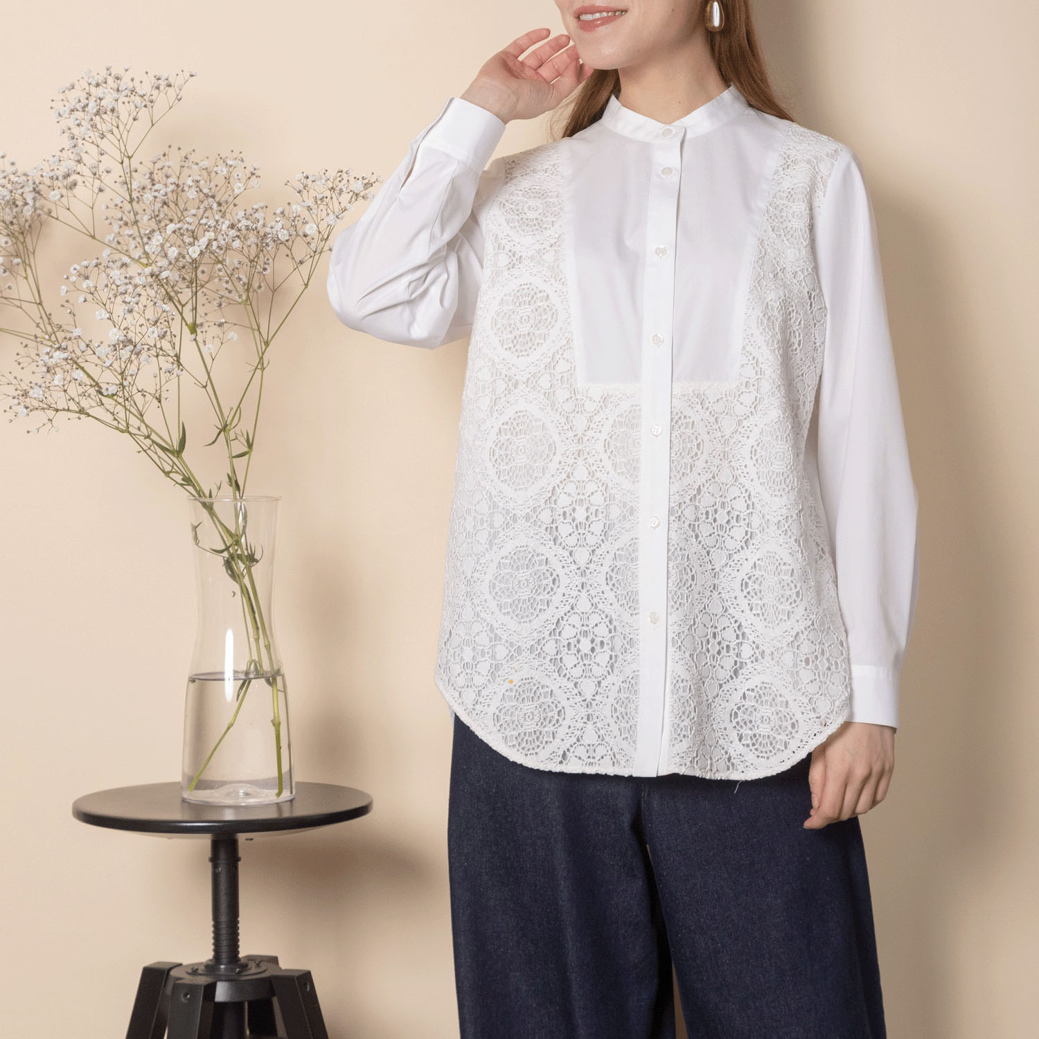 グラン山貴 バンドカラーシャツ - 画像3