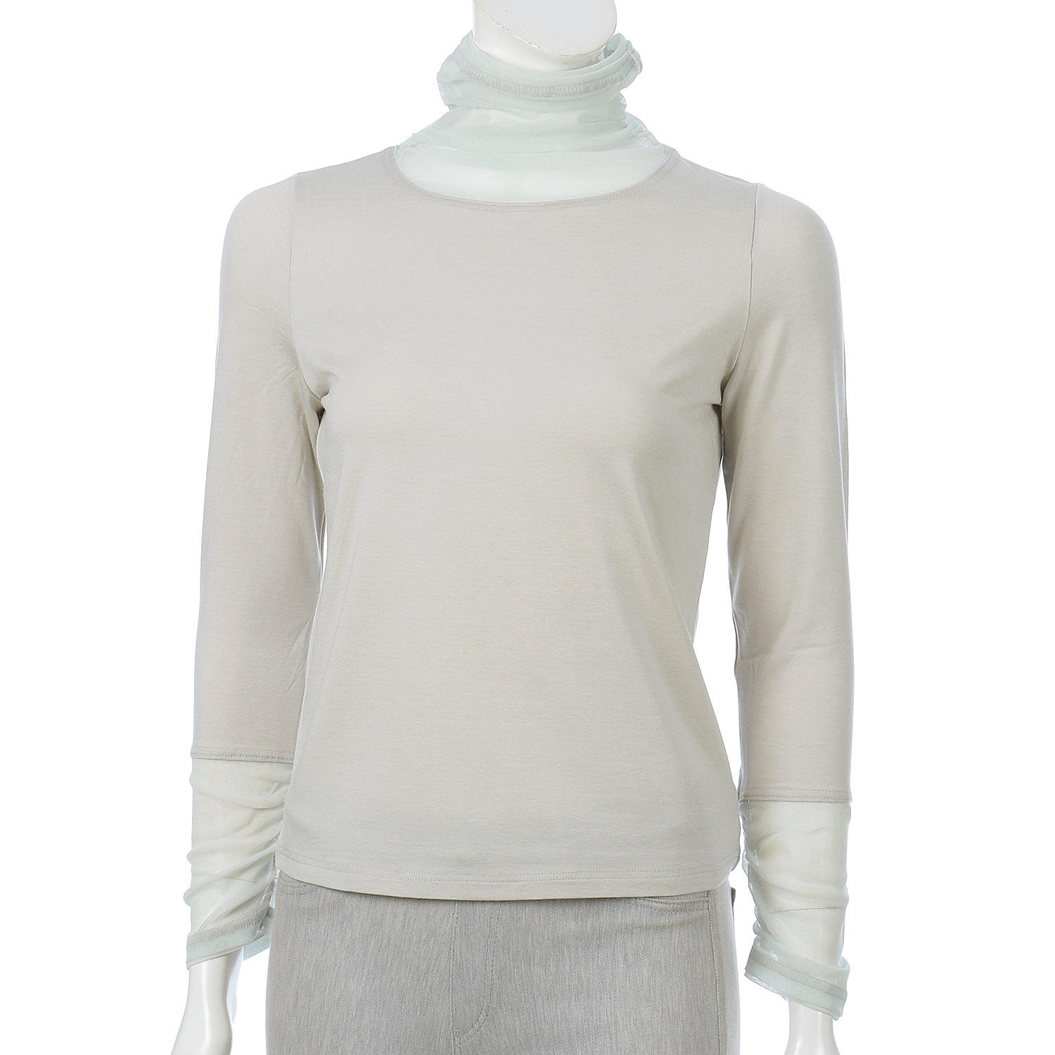 M－station チュール使いハイネックカットソー - 画像1