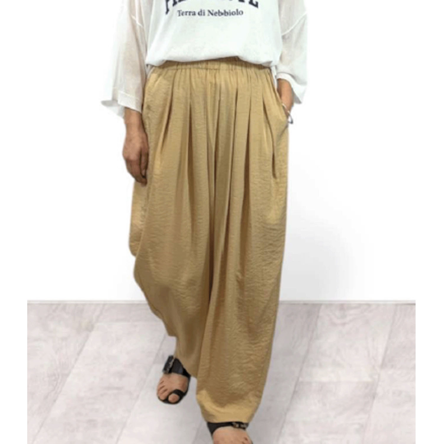 QTUME タックコクーンイージーパンツ - 画像2