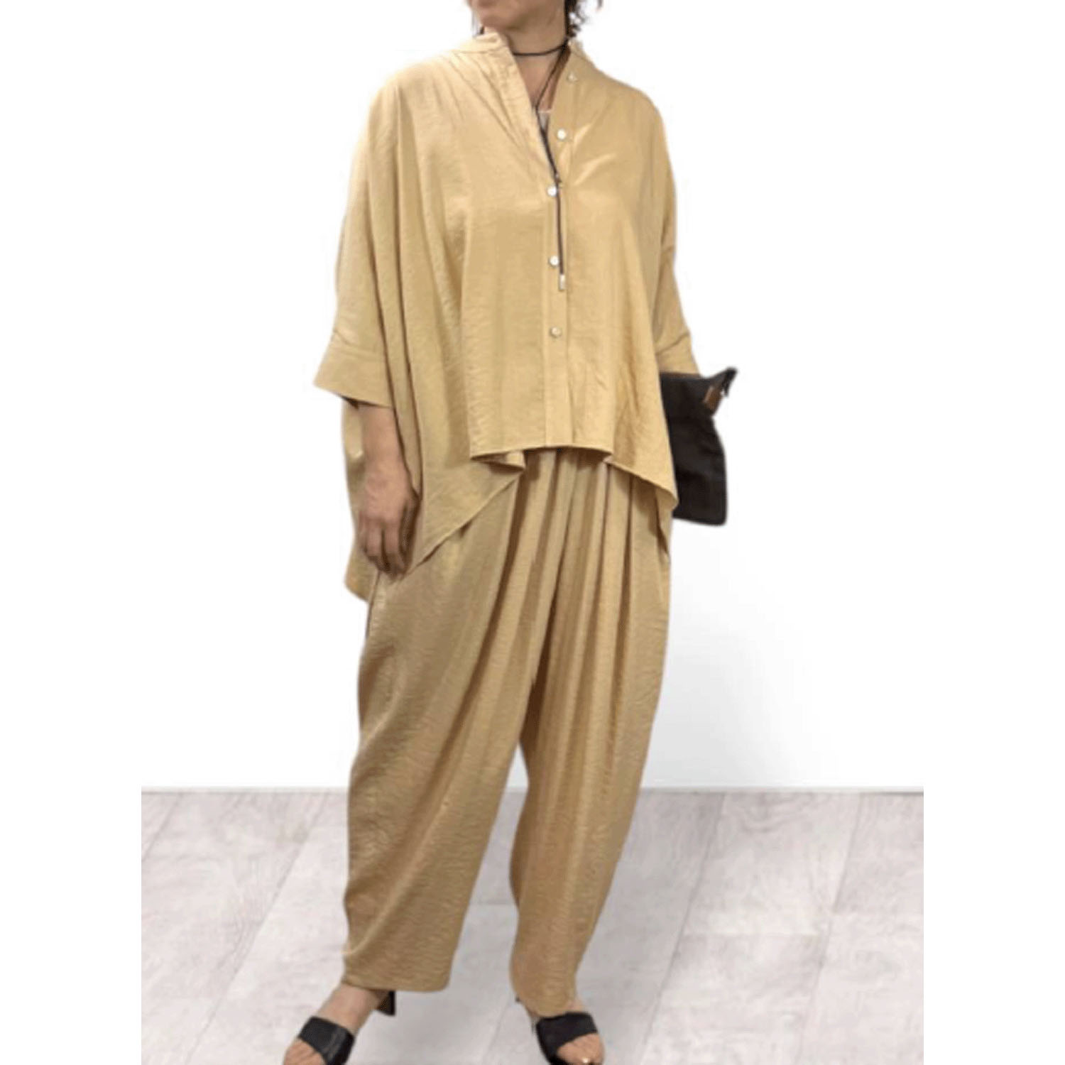 QTUME タックコクーンイージーパンツ - 画像4