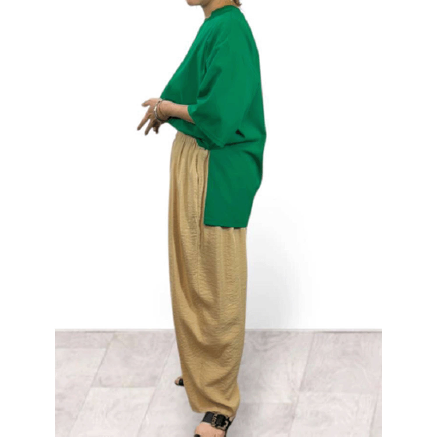 QTUME タックコクーンイージーパンツ - 画像6