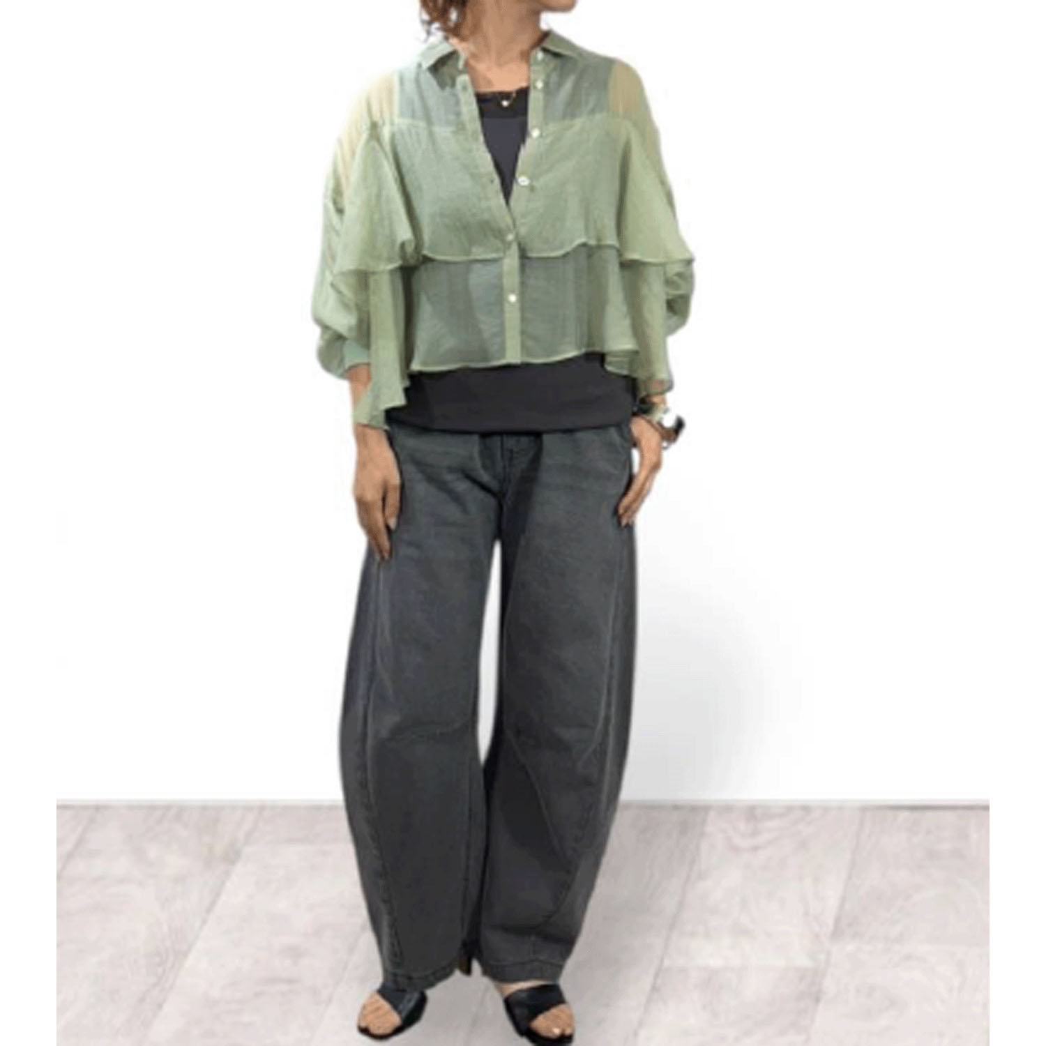 QTUME DENIMダーツカービーパンツ - 画像3