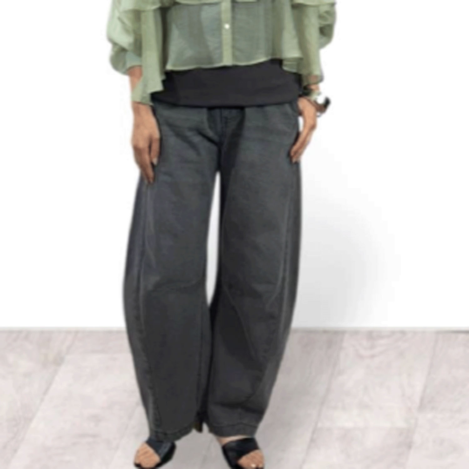 QTUME DENIMダーツカービーパンツ - 画像1