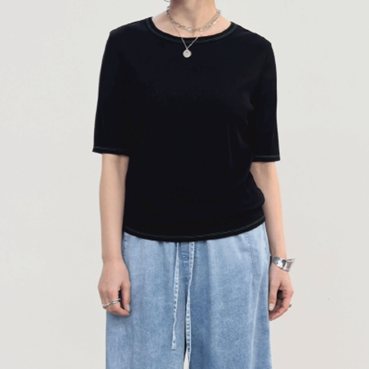 NUS 5分袖シアーTシャツ - 画像8