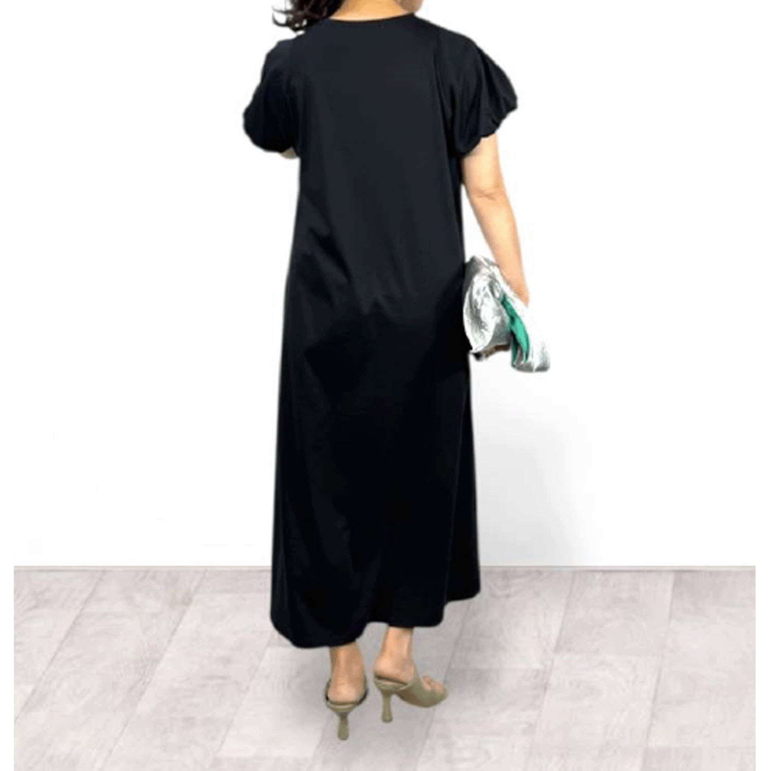 QTUME バルーンスリーブドレス - 画像4