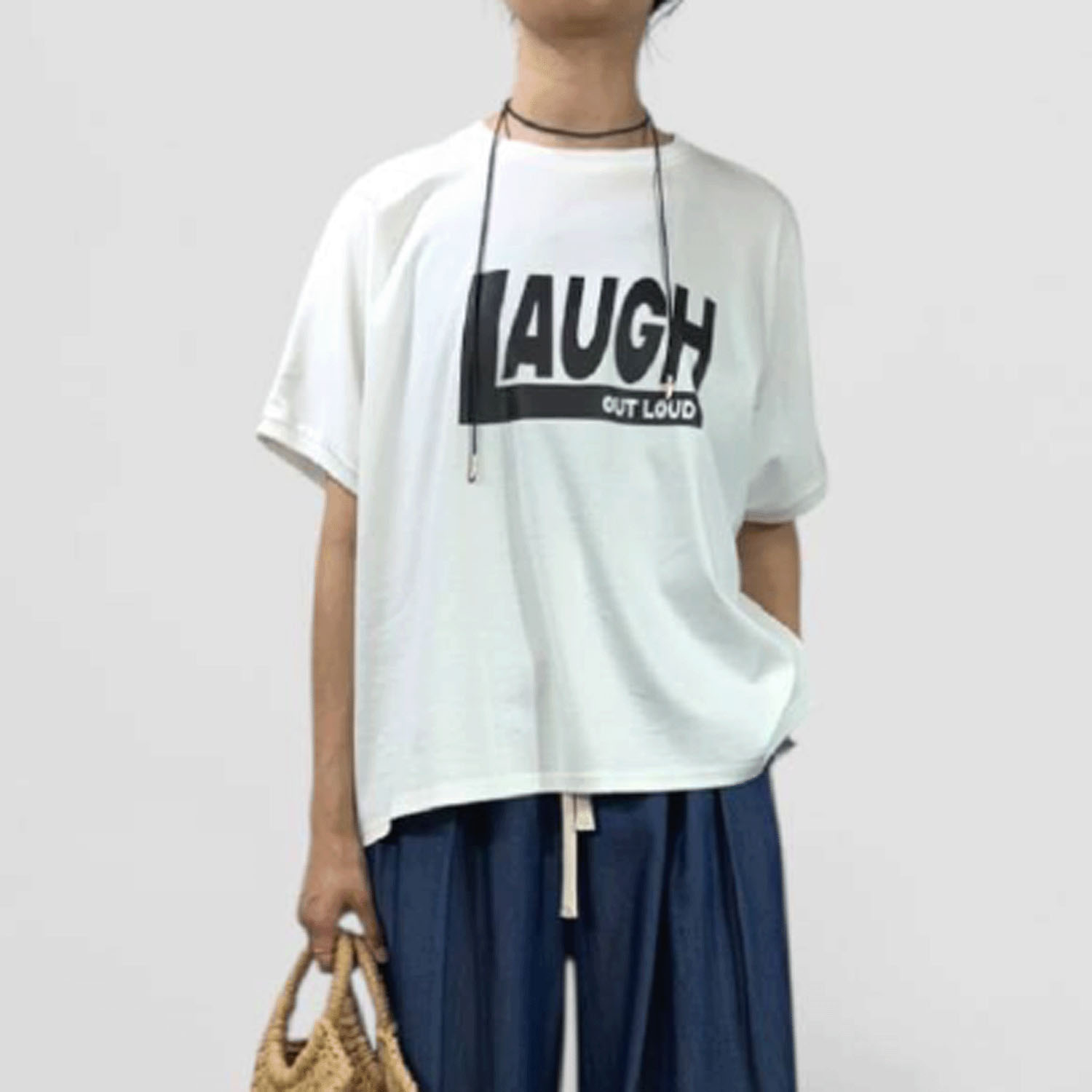 QTUME ワイドシルエットラフTシャツ - 画像2