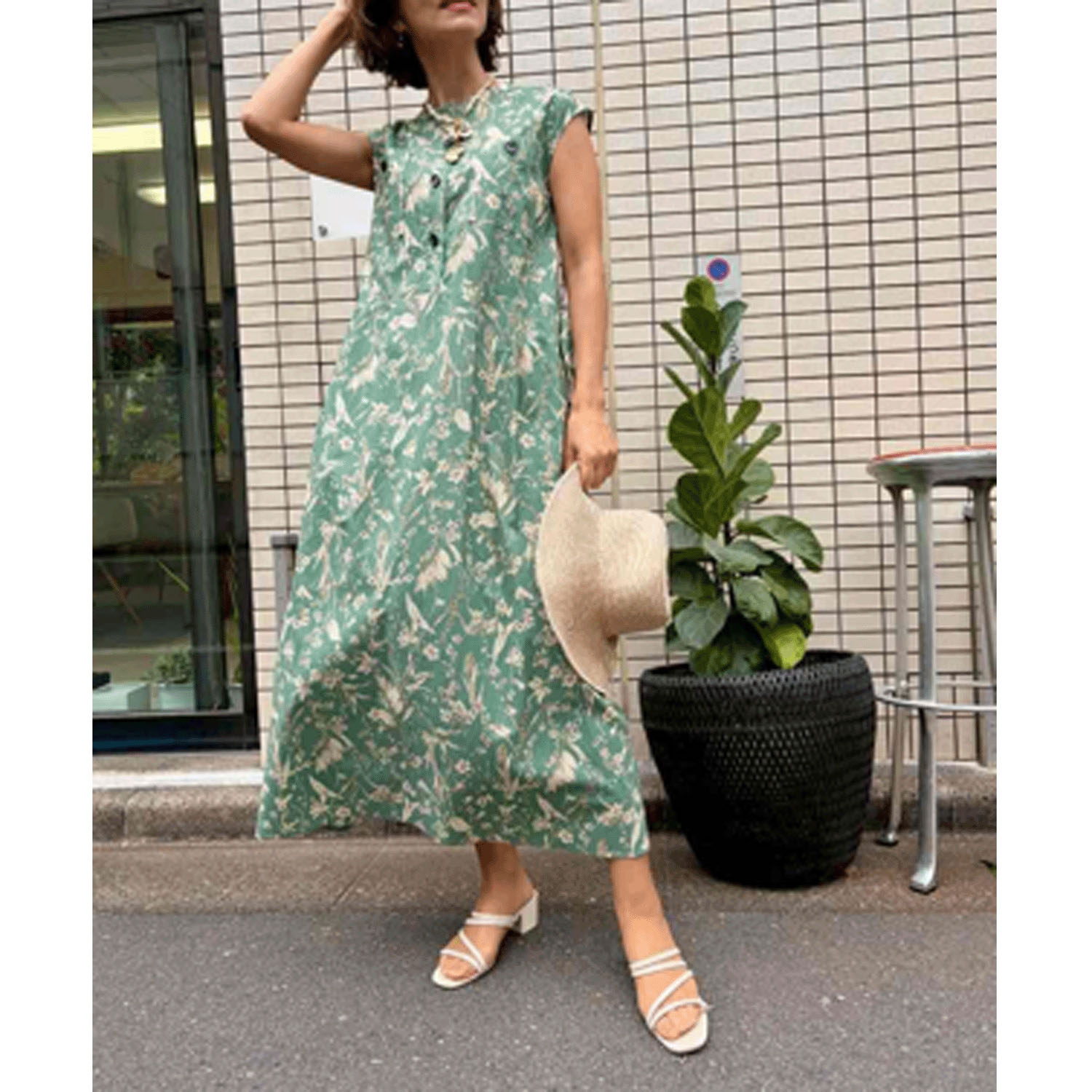 Doubleface Tokyo ボタニカルプリントワンピース - 画像2