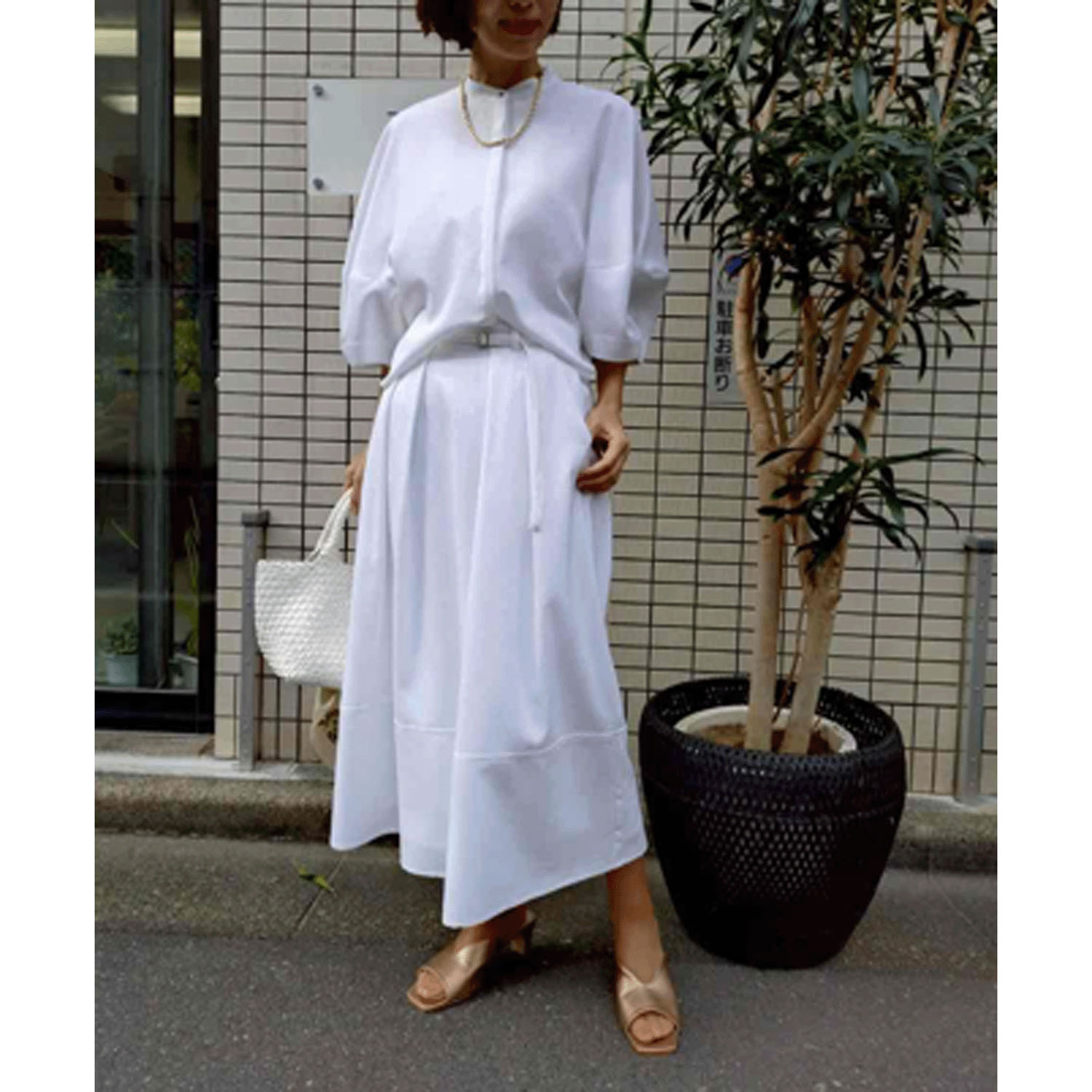 Doubleface Tokyo タックフレアシアサッカースカート