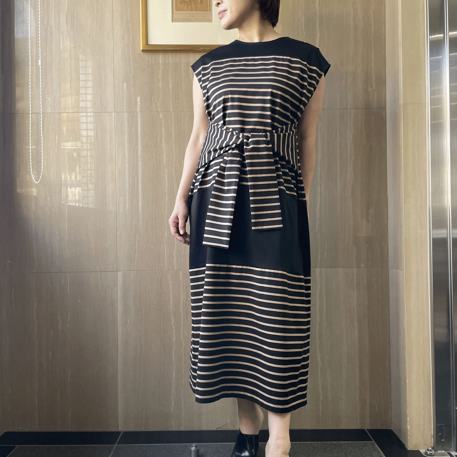 KOKIA ウエストマークボーダーワンピース - 画像2