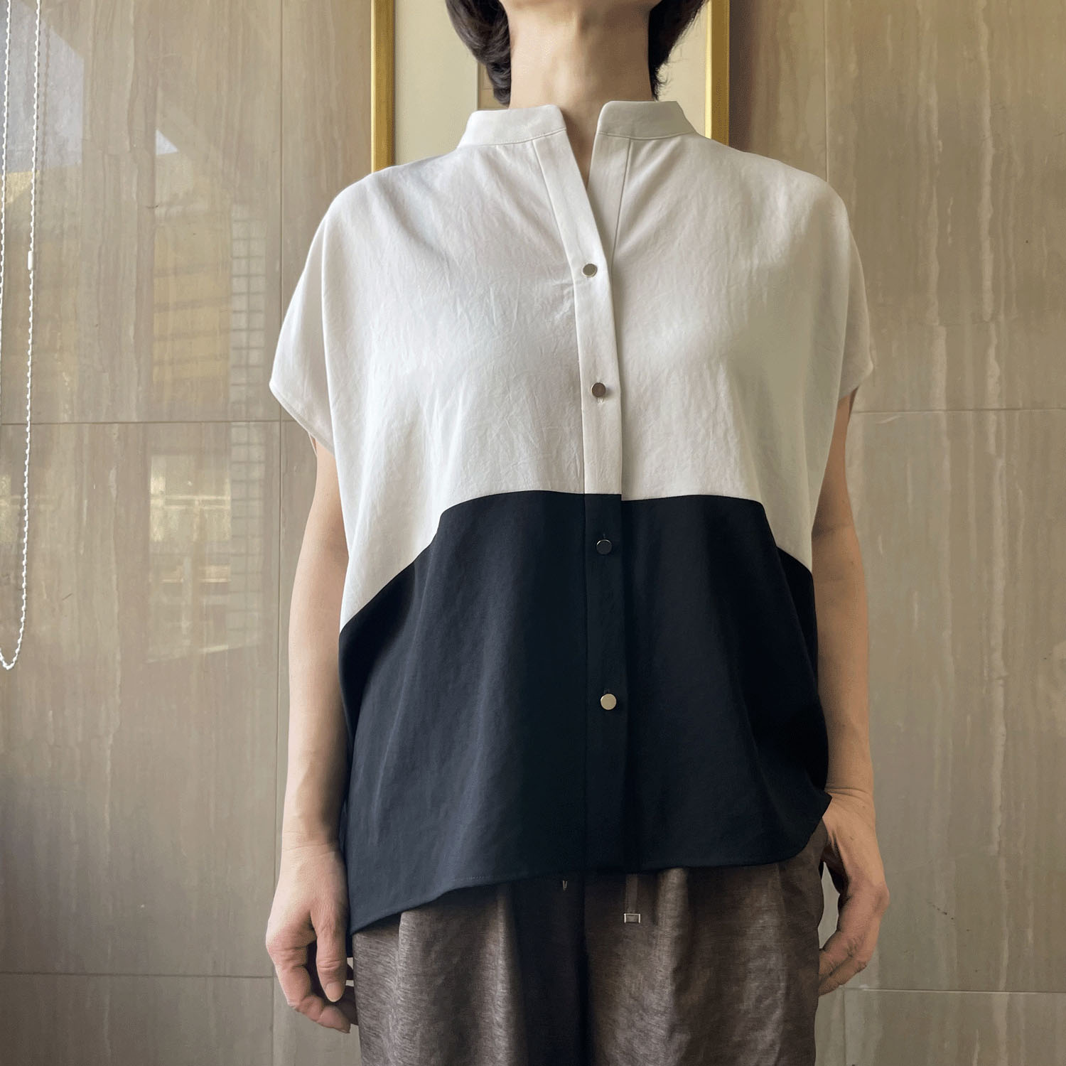 KOKIA ヴィンテージジョーゼット金釦ブラウス