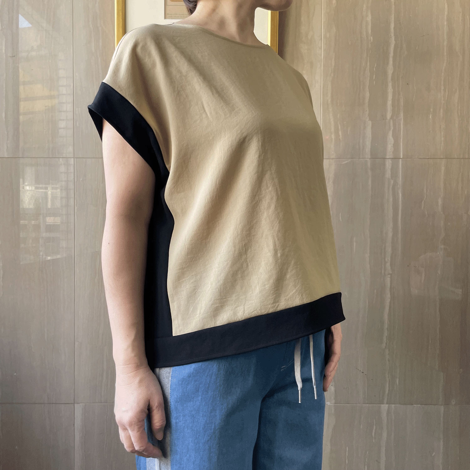 KOKIA ヴィンテージジョーゼットバイカラープルオーバー - 画像3