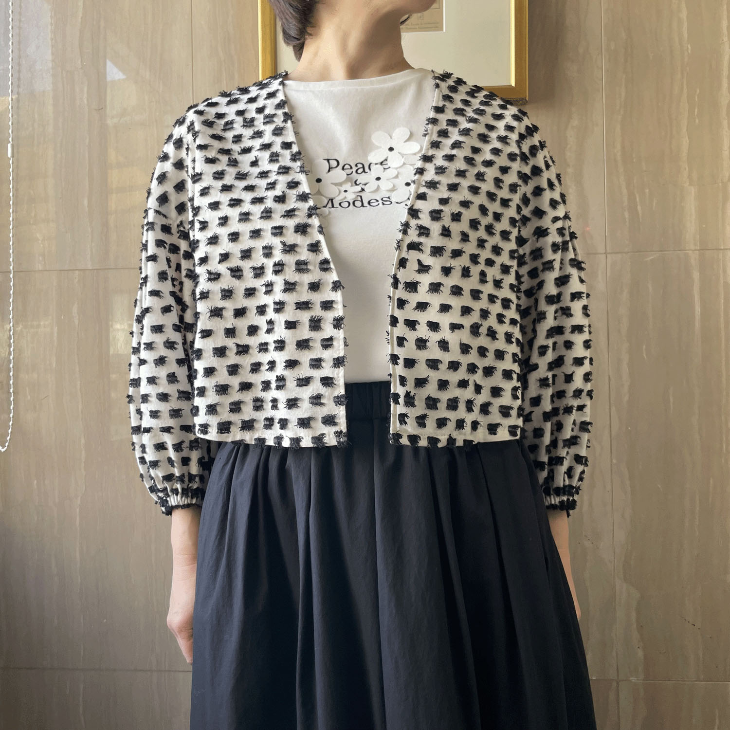 NOUQUE フサフサ刺繍ジャケット