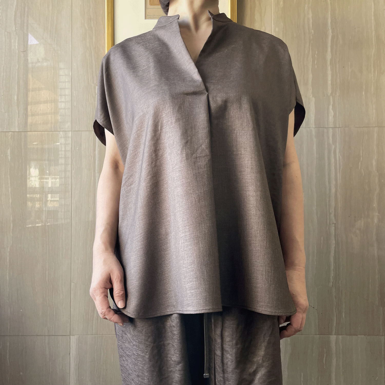 KOKIA 麻調ツイルヴィンテージプルオーバー