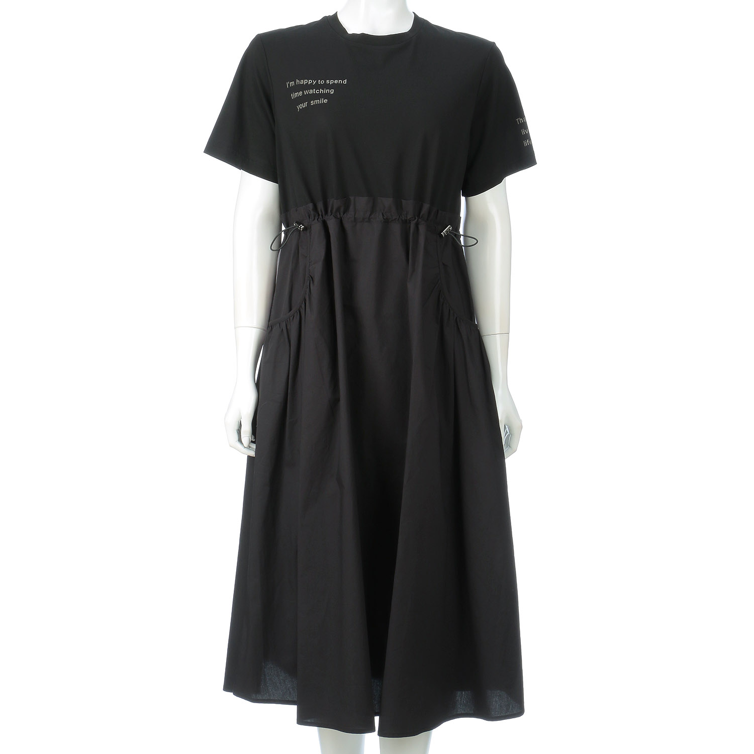 M－station 異素材切り替えワンピース - 画像6