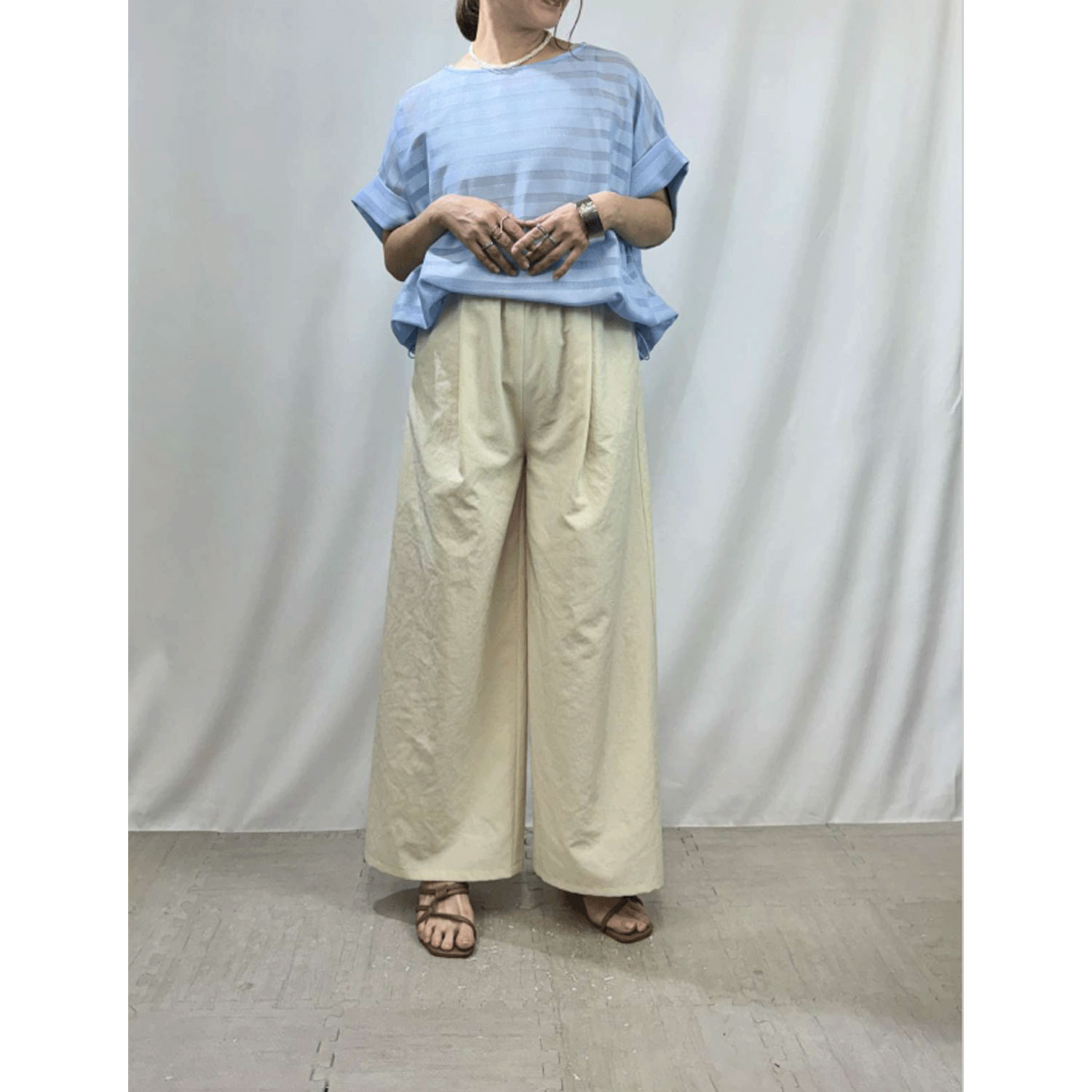 QTUME タックワイドパンツ - 画像4