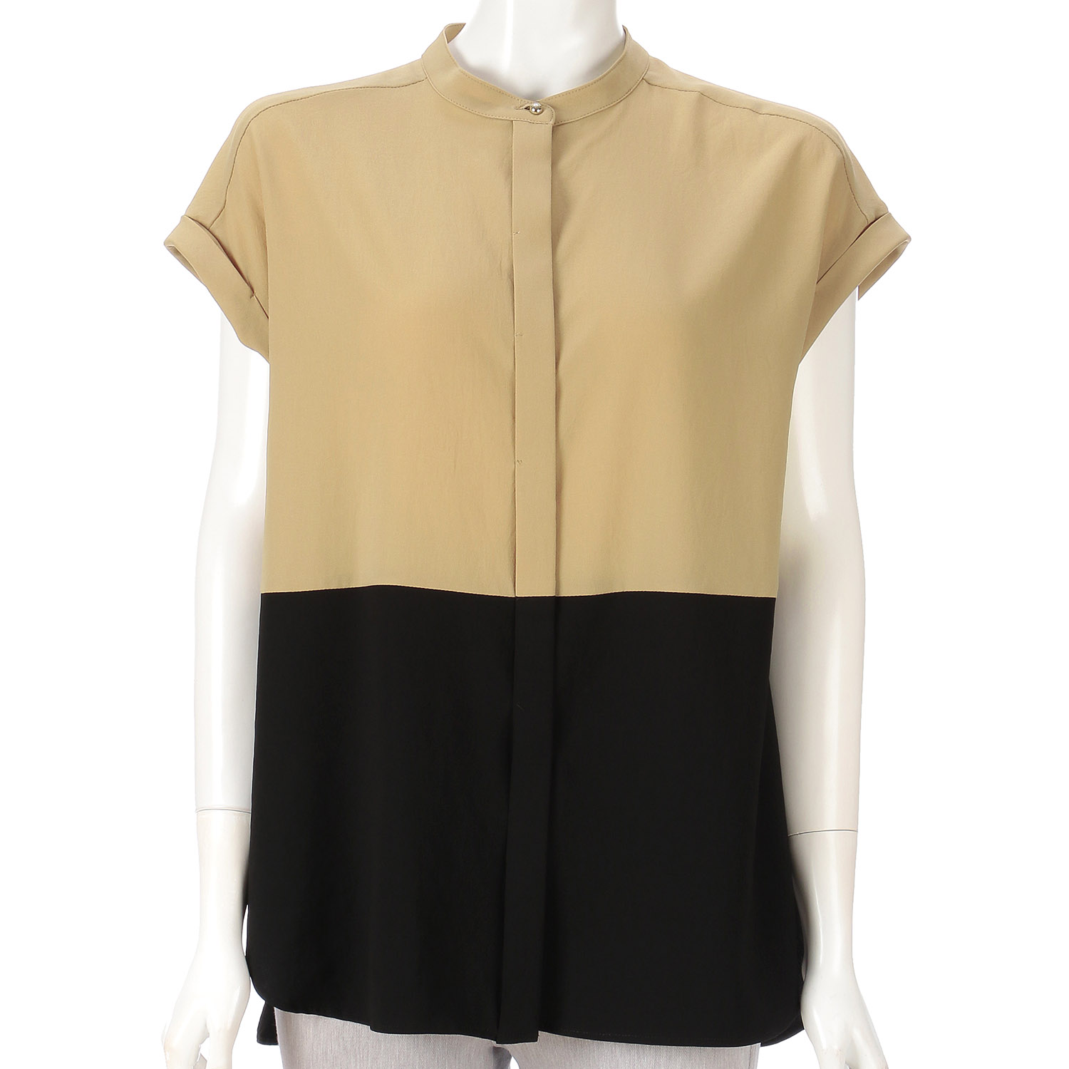 一珠 KOKIA ジョーゼットバイカラーブラウス - 画像7