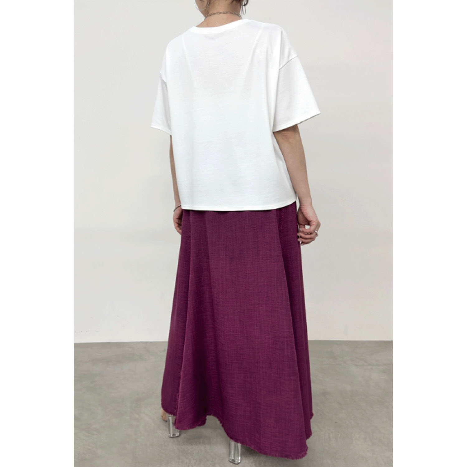 【InstaLive】NUS フリンジデザインフレアスカート - 画像5