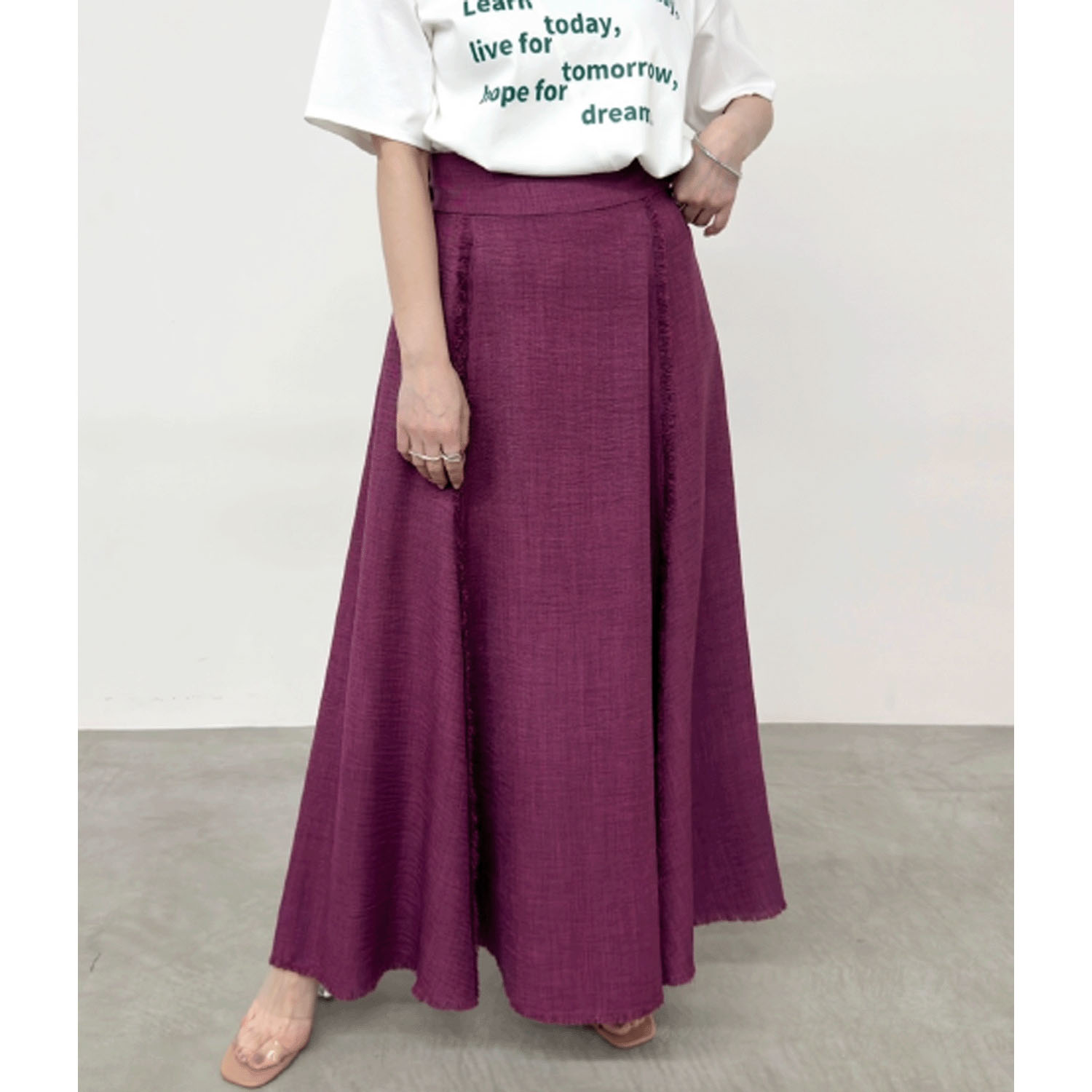 【InstaLive】NUS フリンジデザインフレアスカート - 画像1