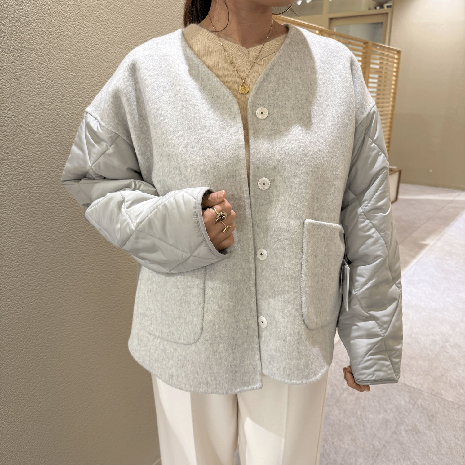 【Insta Live】リバーショートコート - 画像1