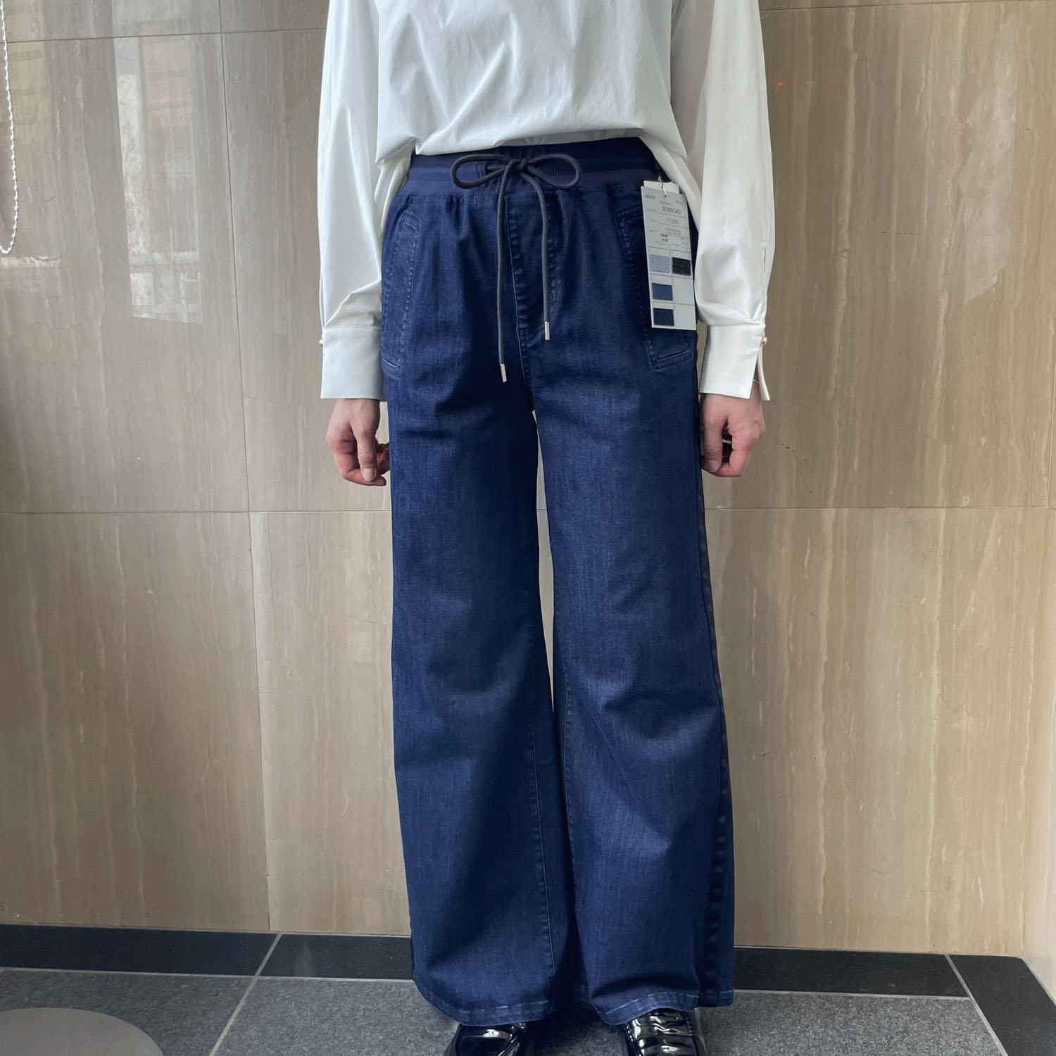 【Insta Live】一珠 KOKIA ワイドデニム脇テープパンツ - 画像2