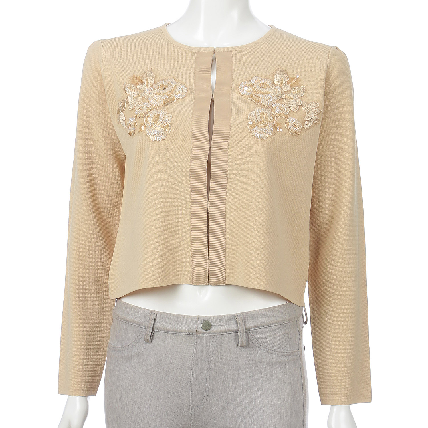 【InstaLive】Super Beauty 胸元ビジュー＆スパンコール使いニットボレロ - 画像8