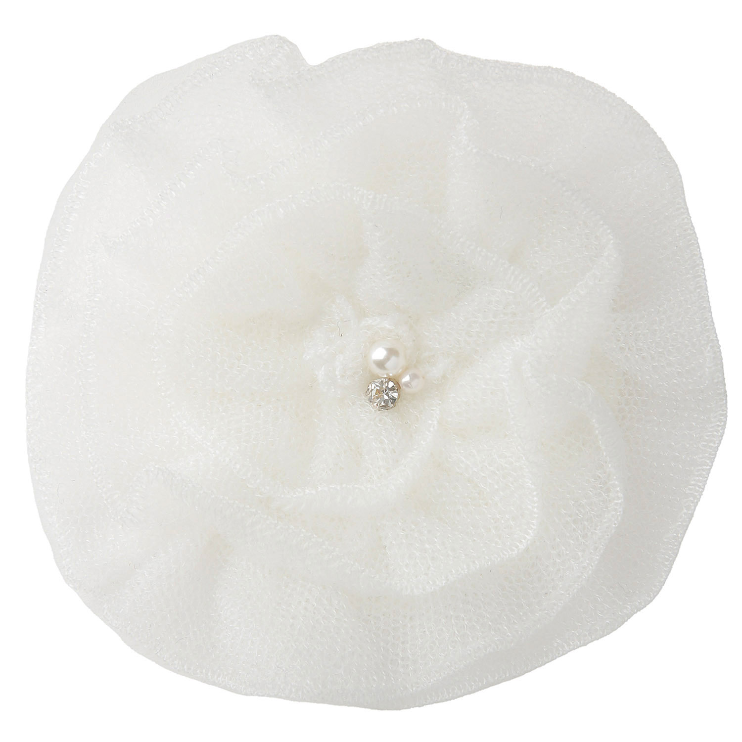 Super Beauty コサージュ付 衿・袖先透かしフリルデザインタートルネックセーター - 画像5