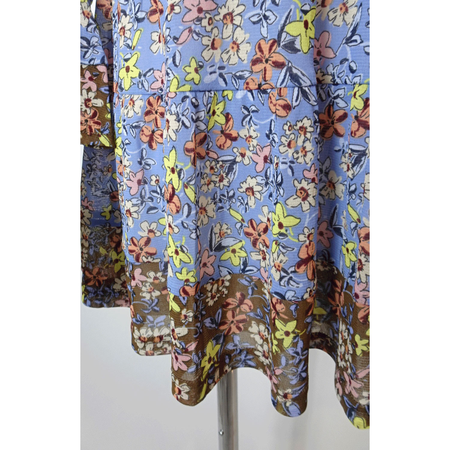 Super Beauty 小花プリントパワーネット素材チュニックカットソー - 画像7