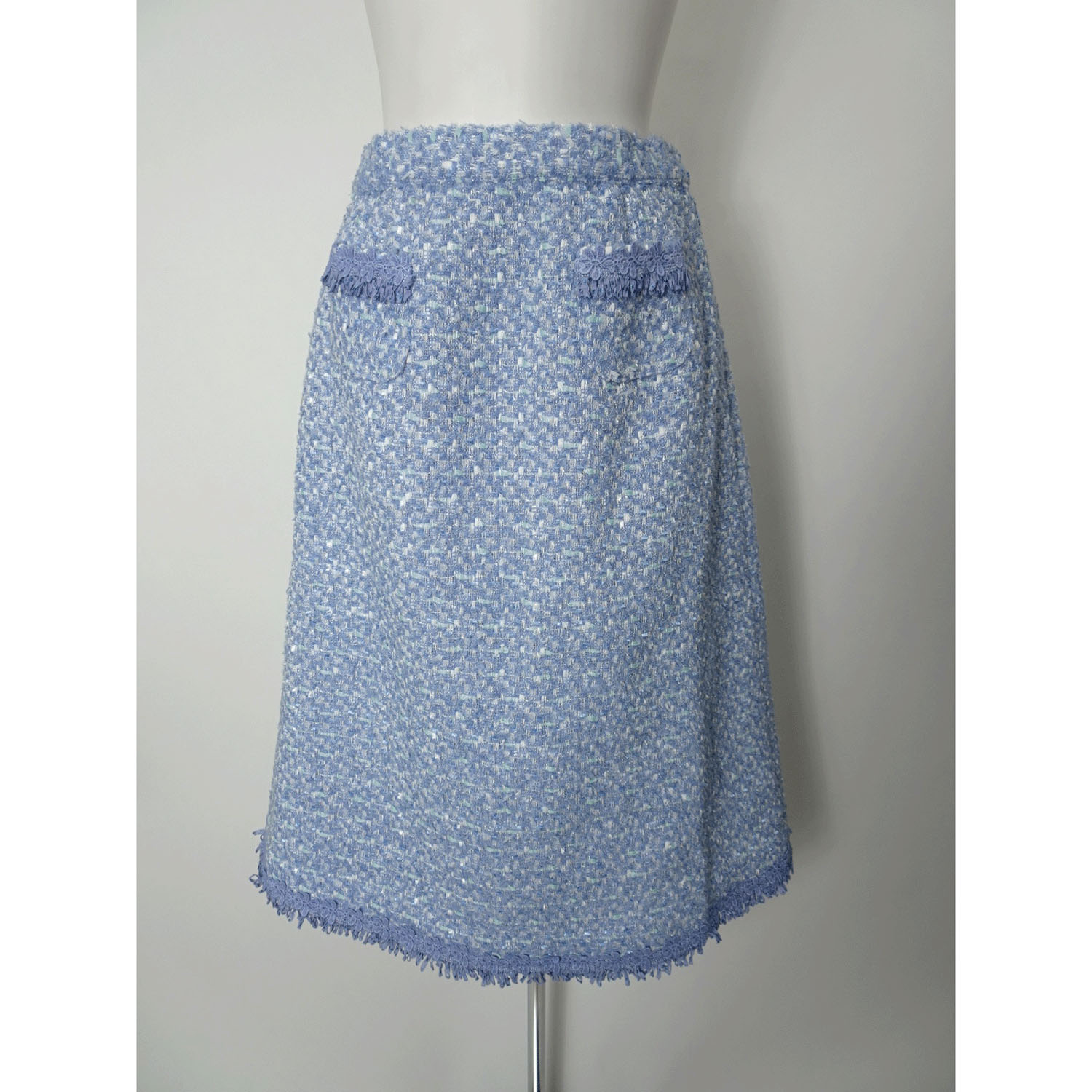 Super Beauty 裾レース使いツイード生地スカート - 画像7