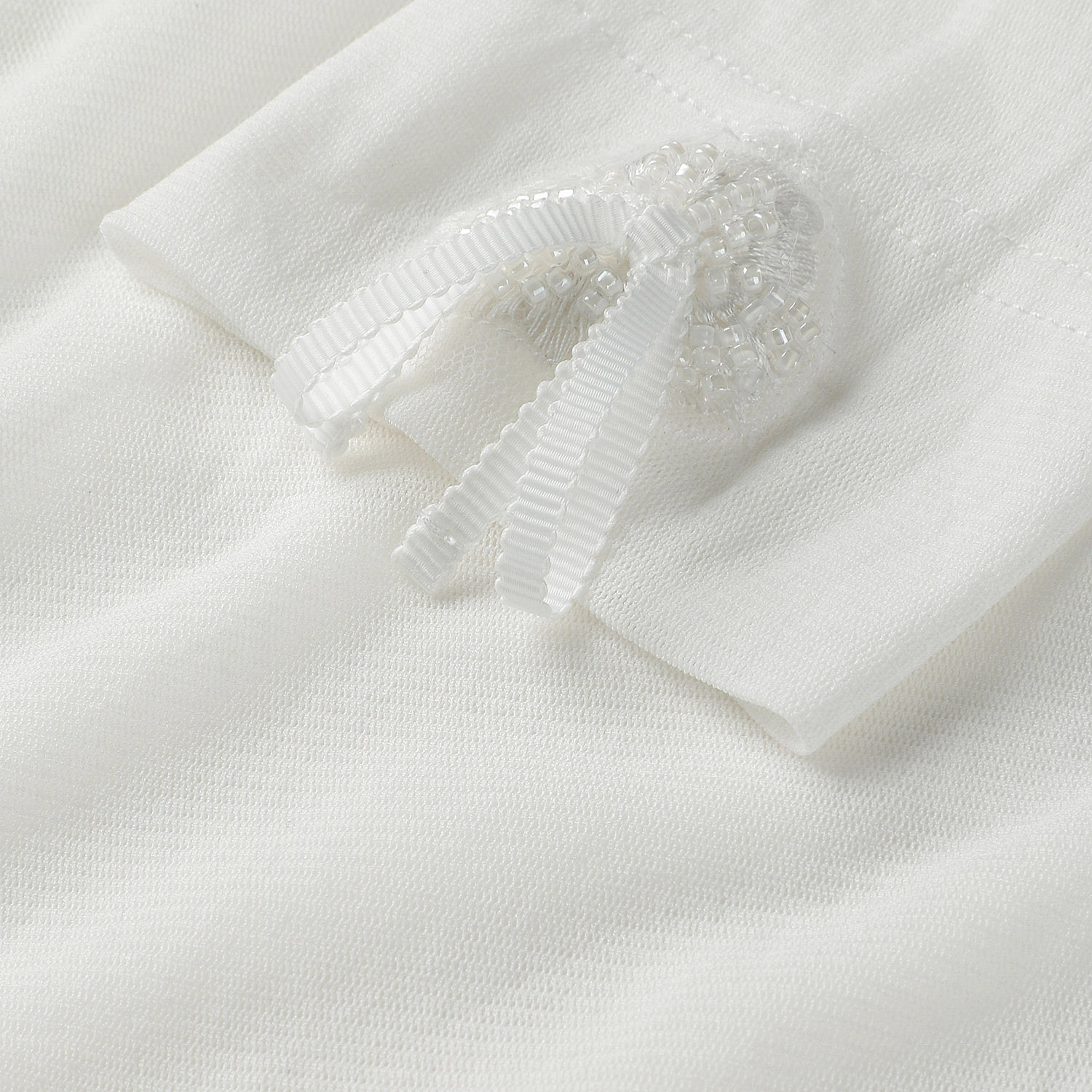 Super Beauty ビーズ×スパンコール×刺繍入りパワーネット素材カーディガン - 画像11