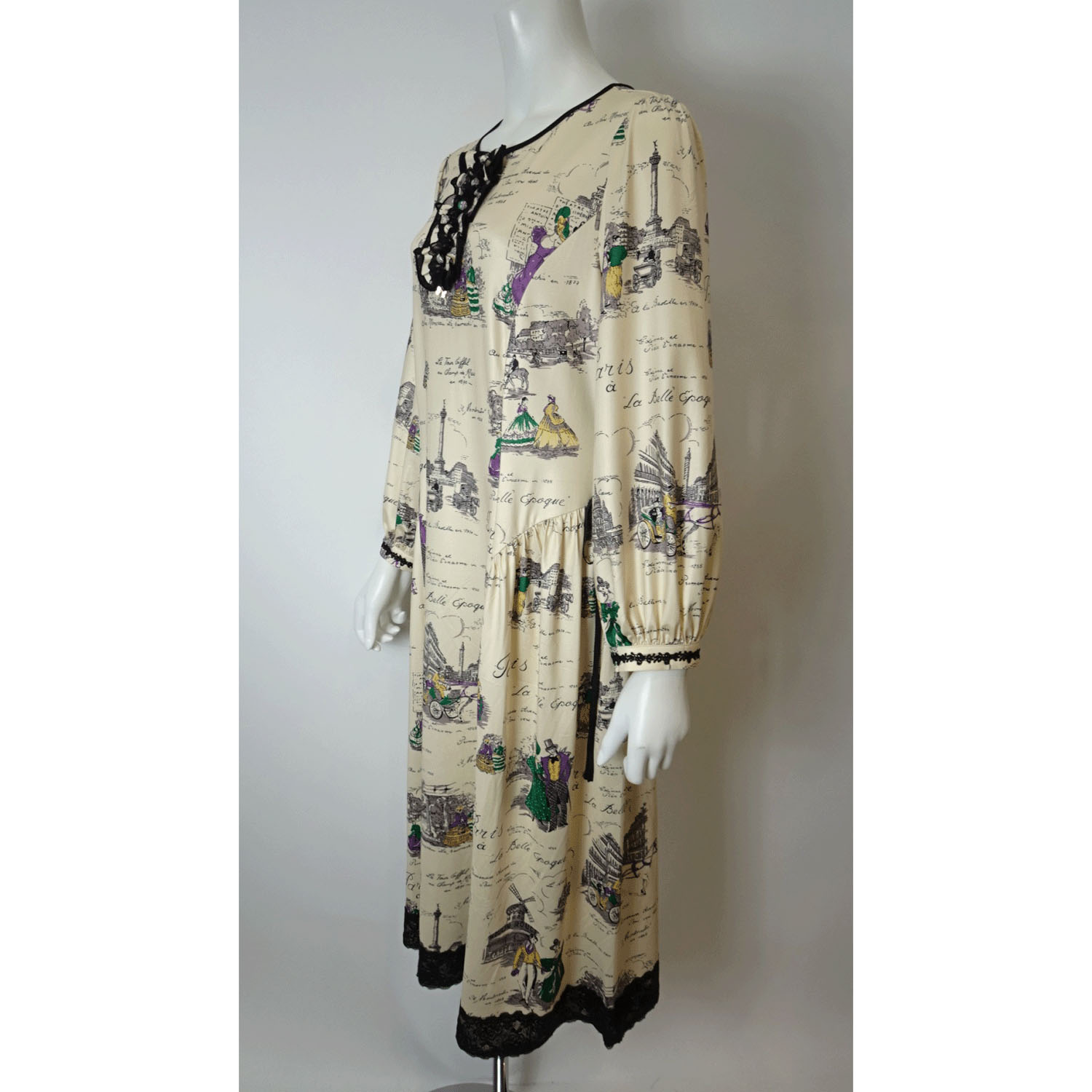 【Insta Live】Super Beauty 胸元×裾レースプリントワンピース - 画像5