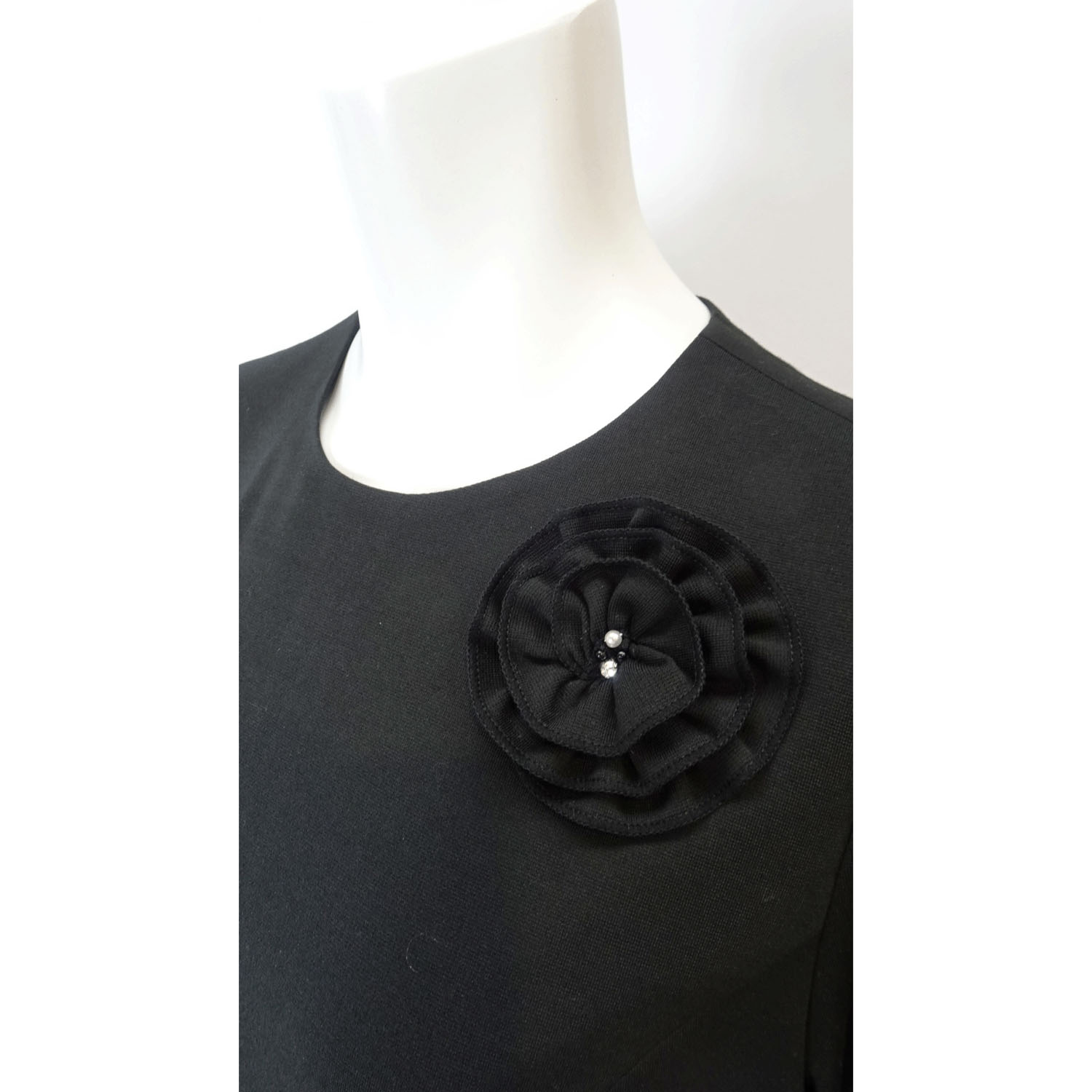 Super Beauty ジャガード織×ダンボールニット素材切替ワンピース - 画像5