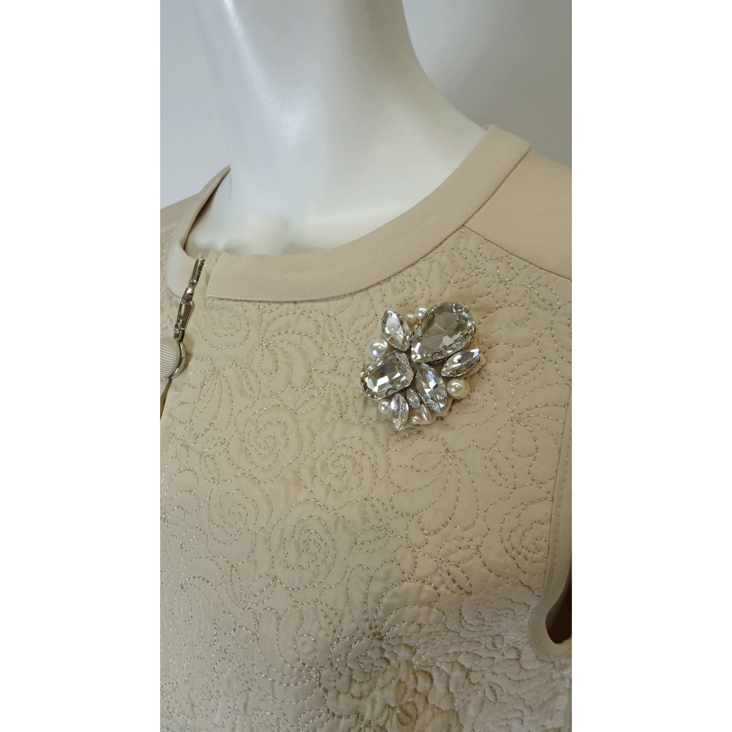 Super Beauty キルティング生地切替前あきワンピース - 画像8