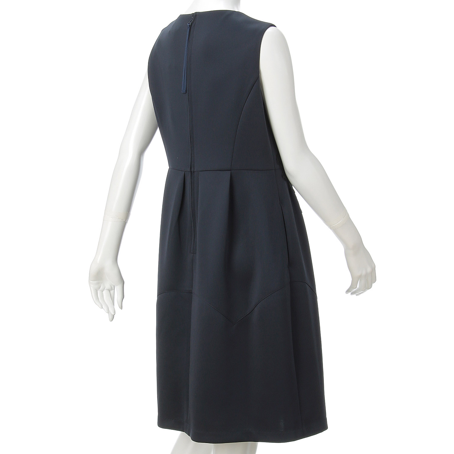 【Insta Live】Super Beauty レースデザイン×ポンチ素材タックワンピース - 画像9