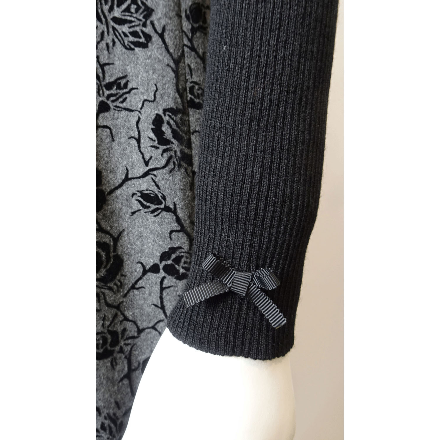 Super Beauty 裾フリルフロッキプリント前あきワンピース - 画像8