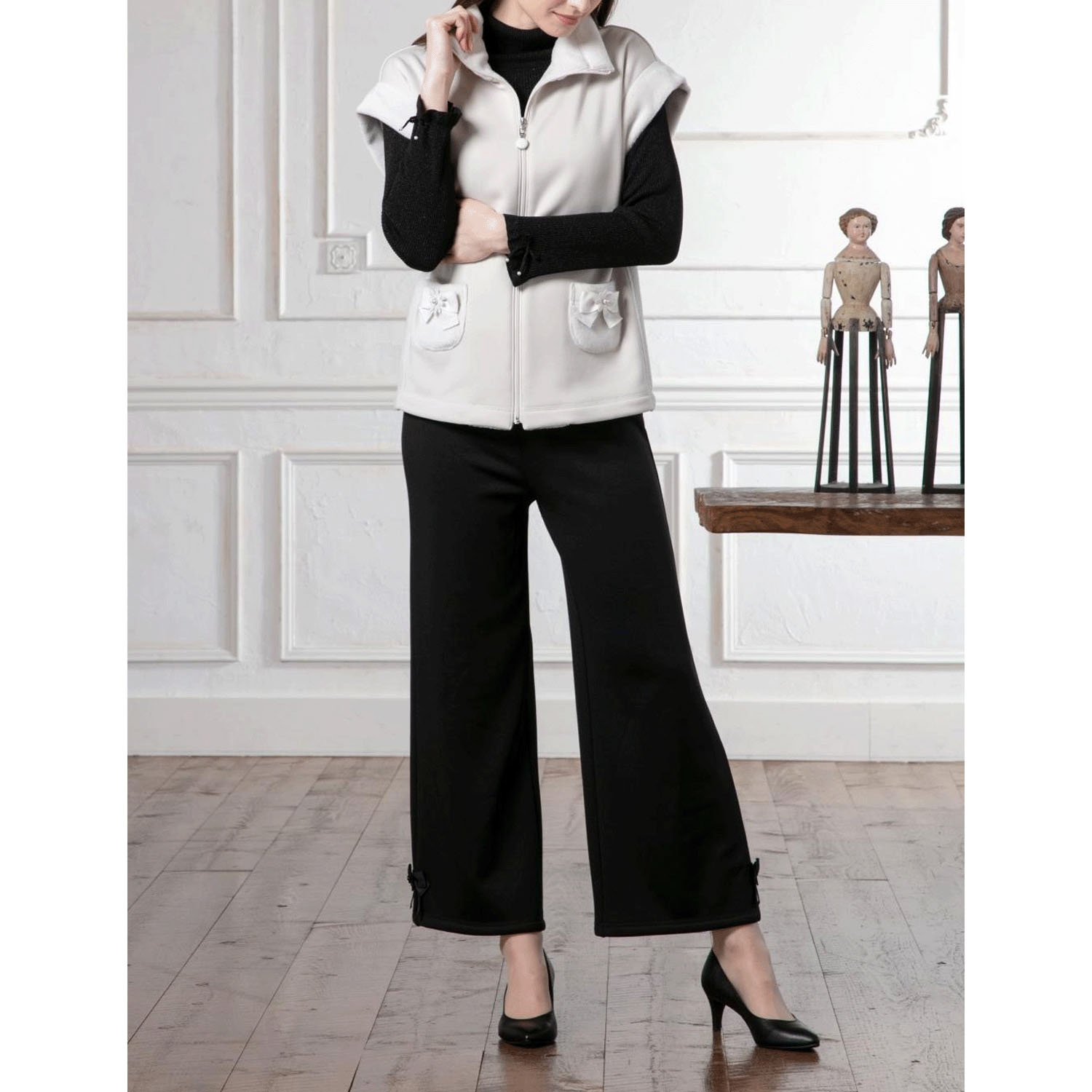 Super Beauty 裏起毛素材使いベスト - 画像3