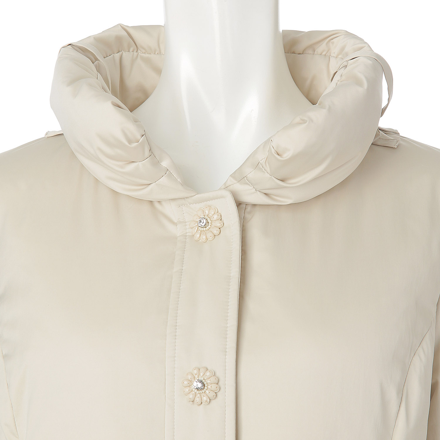 【Inata Live】Super Beauty 裾レース切替ダウンコート - 画像8