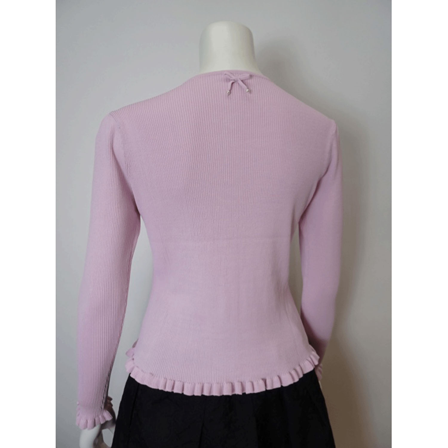 【Insta Live】Super Beauty 前立てスパンコール使い裾フリルカーディガン - 画像14