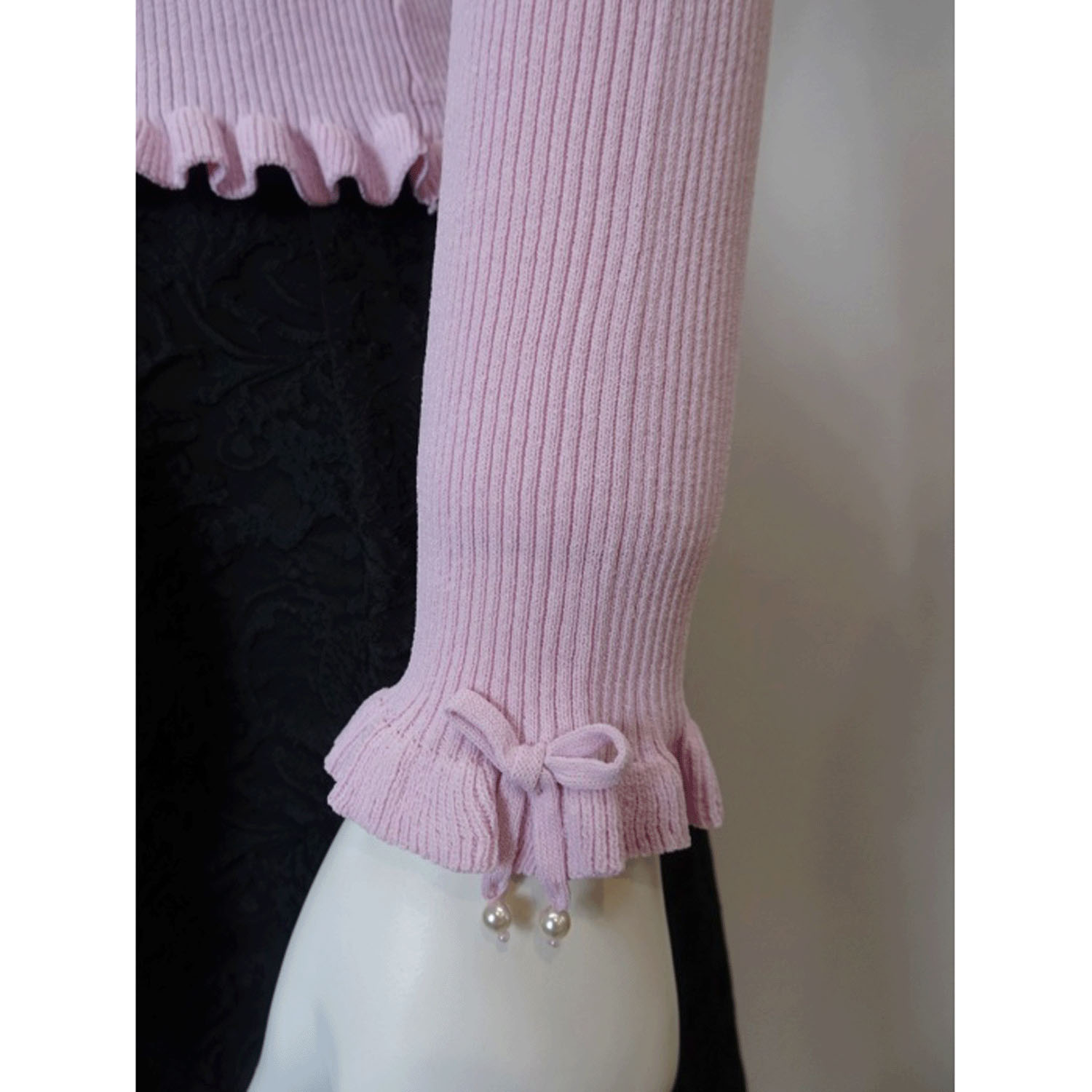 【Insta Live】Super Beauty 前立てスパンコール使い裾フリルカーディガン - 画像19