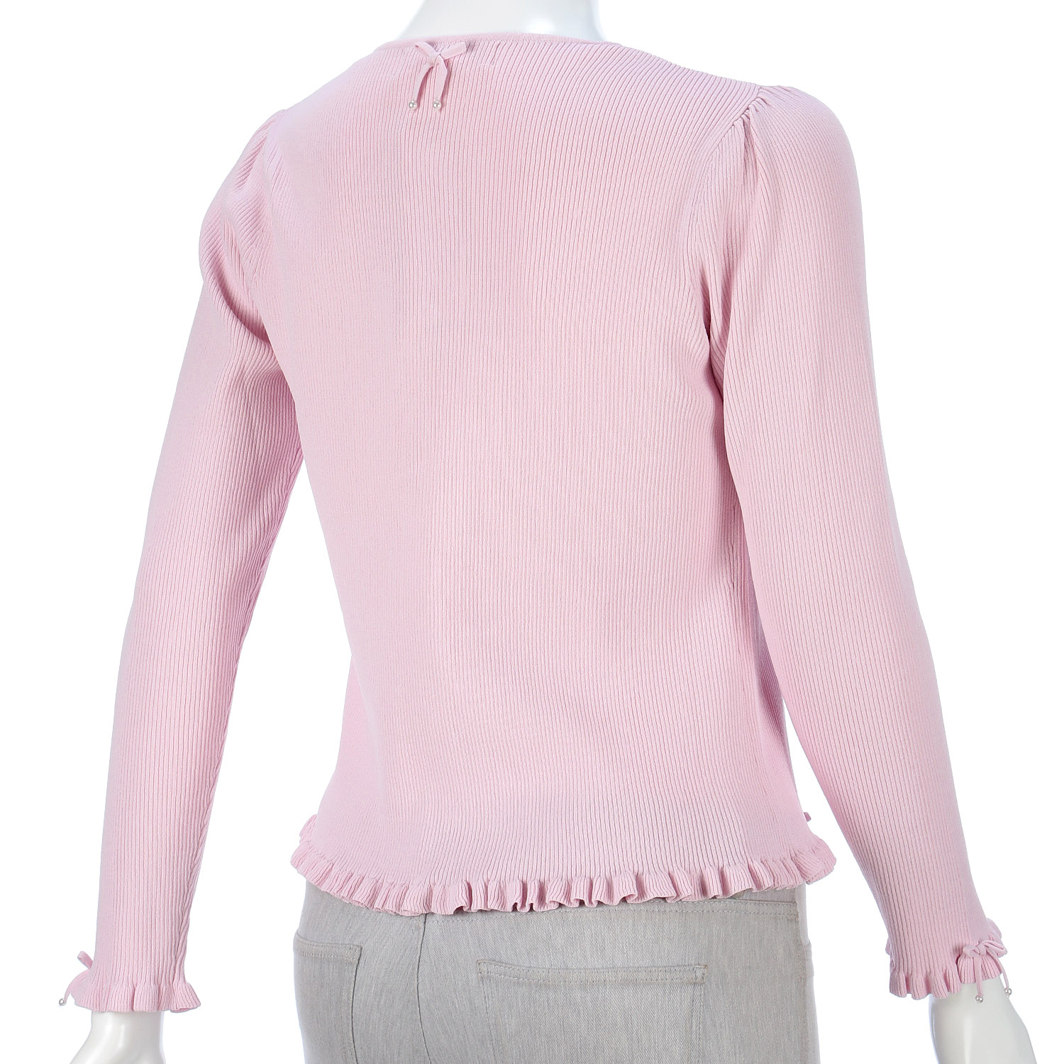 【Insta Live】Super Beauty 前立てスパンコール使い裾フリルカーディガン - 画像22